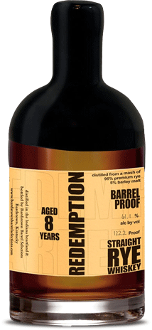 Redemption 8 Year Old Barrel Proof Straight Rye Whiskey