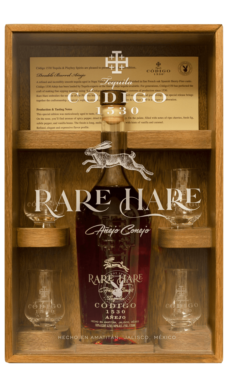 [BUY] Playboy | Codigo 1530 'Rare Hare' Double Barrel Anejo Tequila at CaskCartel.com