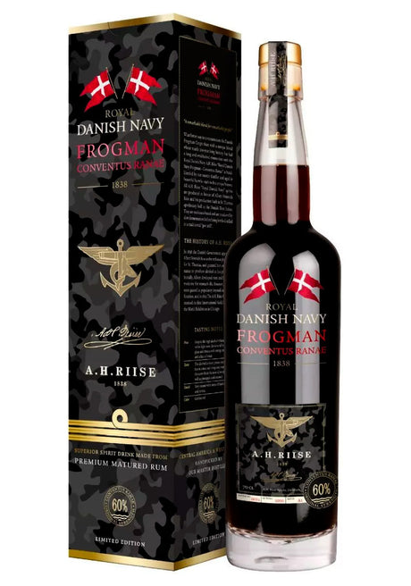 A.H. Riise Frogman Convertus Rane Danish Navy Rum | 700ML at CaskCartel.com