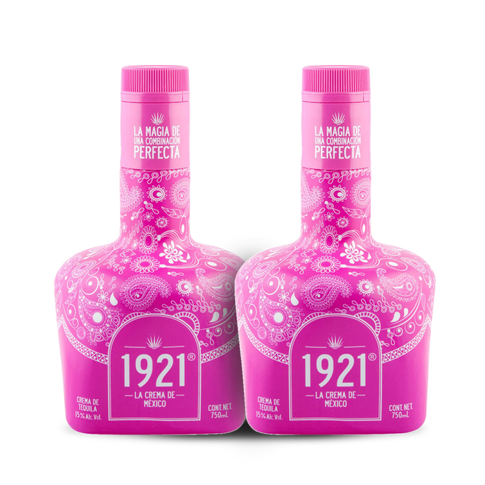 1921 Crema De Mexico Pink Tequila (2) Bottle Bundle