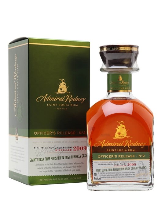 Admiral Rodney Officer's Release No.2 2009 Irish Whiskey Cask Single Traditional Column Rum