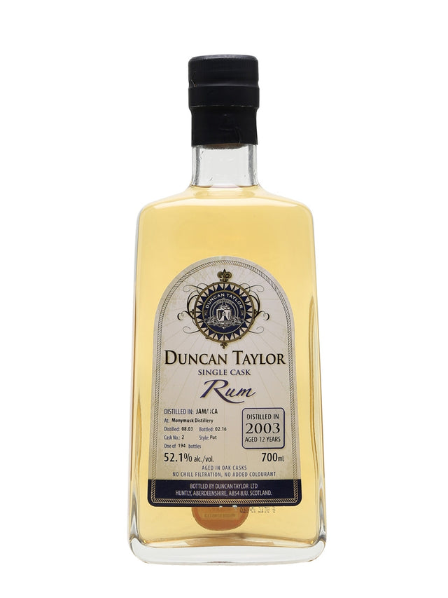 Duncan Taylor Monymusk 2003 12 Year Old Single Cask Rum - CaskCartel.com