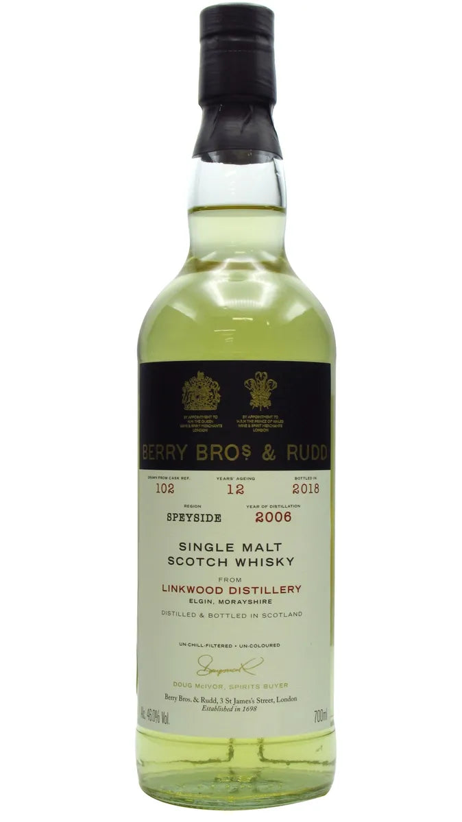 Linkwood Berry Bros & Rudd Single Cask #102 2006 12 Year Old Whisky | 700ML