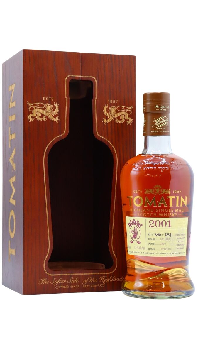 Tomatin Single Cask #34872 (UK Exclusive) 2001 20 Year Old Whisky | 700ML