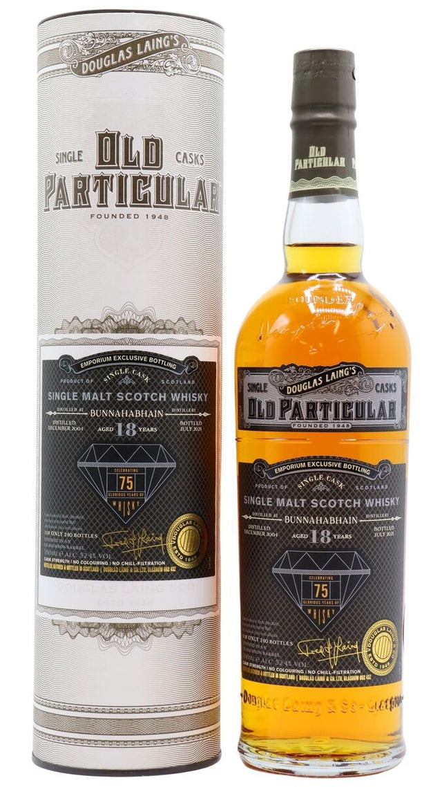 Bunnahabhain 75th Anniversary Old Particular Single Cask # 2004 18 Year Old Whisky | 700ML at CaskCartel.com