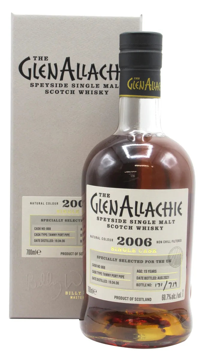 GlenAllachie Speyside Single Port Cask #868 2006 15 Year Old Whisky | 700ML
