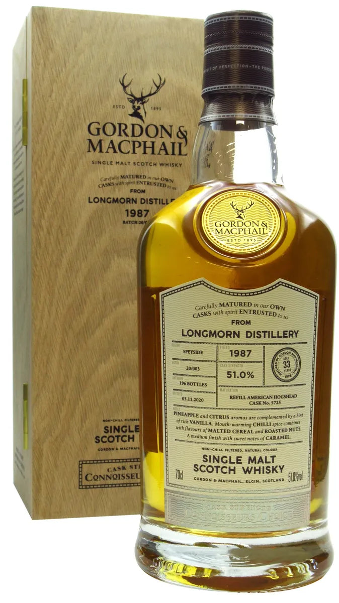 Longmorn Connoisseurs Choice Single Cask #5725 1987 33 Year Old Whisky | 700ML