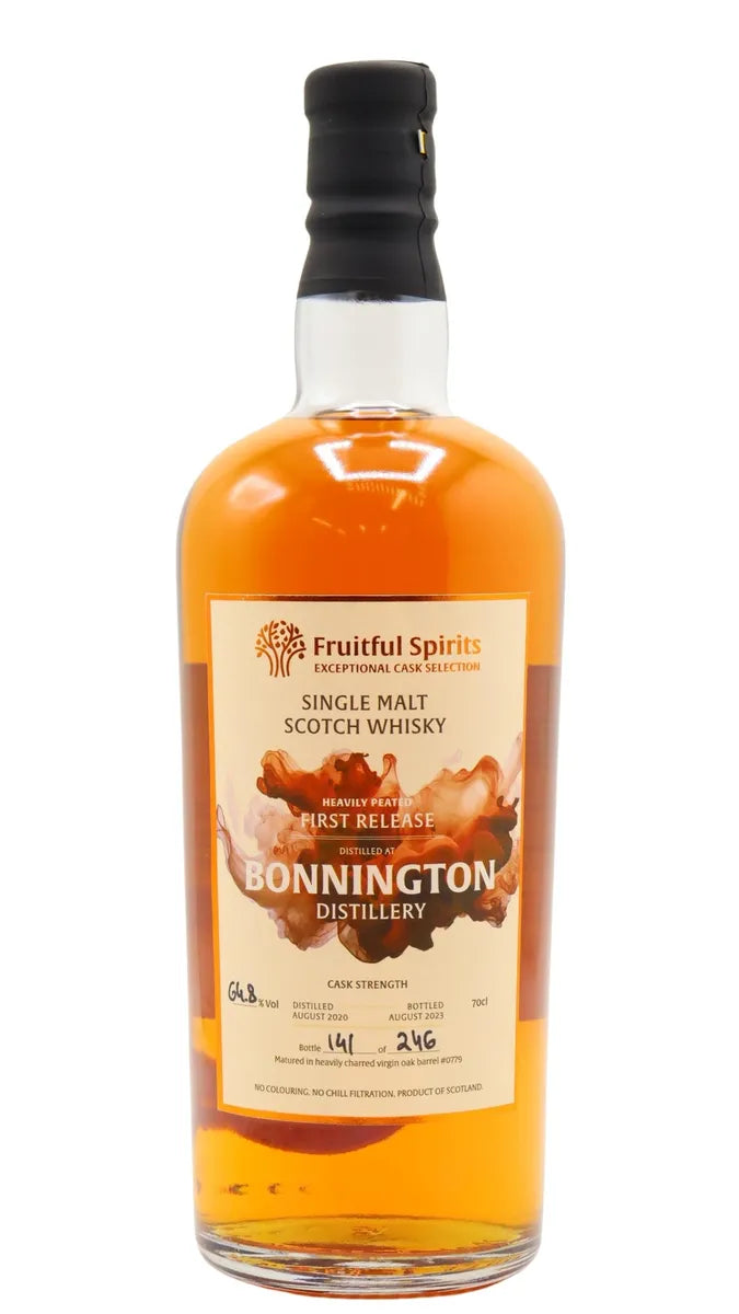 Bonnington Fruitful Spirits First Release Heavily Peated 2020 3 Year Old Whisky | 700ML
