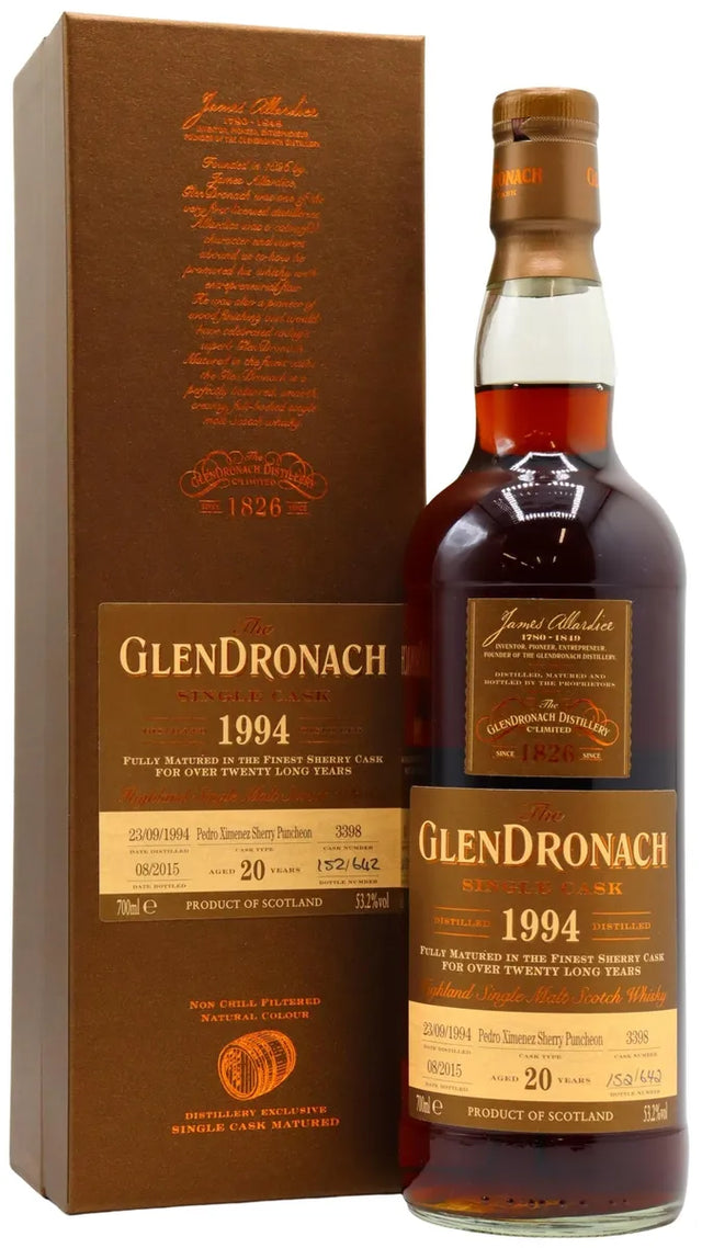 GlenDronach Single Cask #3398 Batch #12 1994 20 Year Old Whisky | 700ML at CaskCartel.com