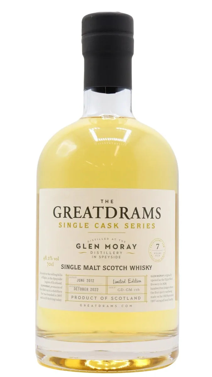 Glen Moray Great Drams Rare Cask Series 2012 7 Year Old Whisky | 700ML