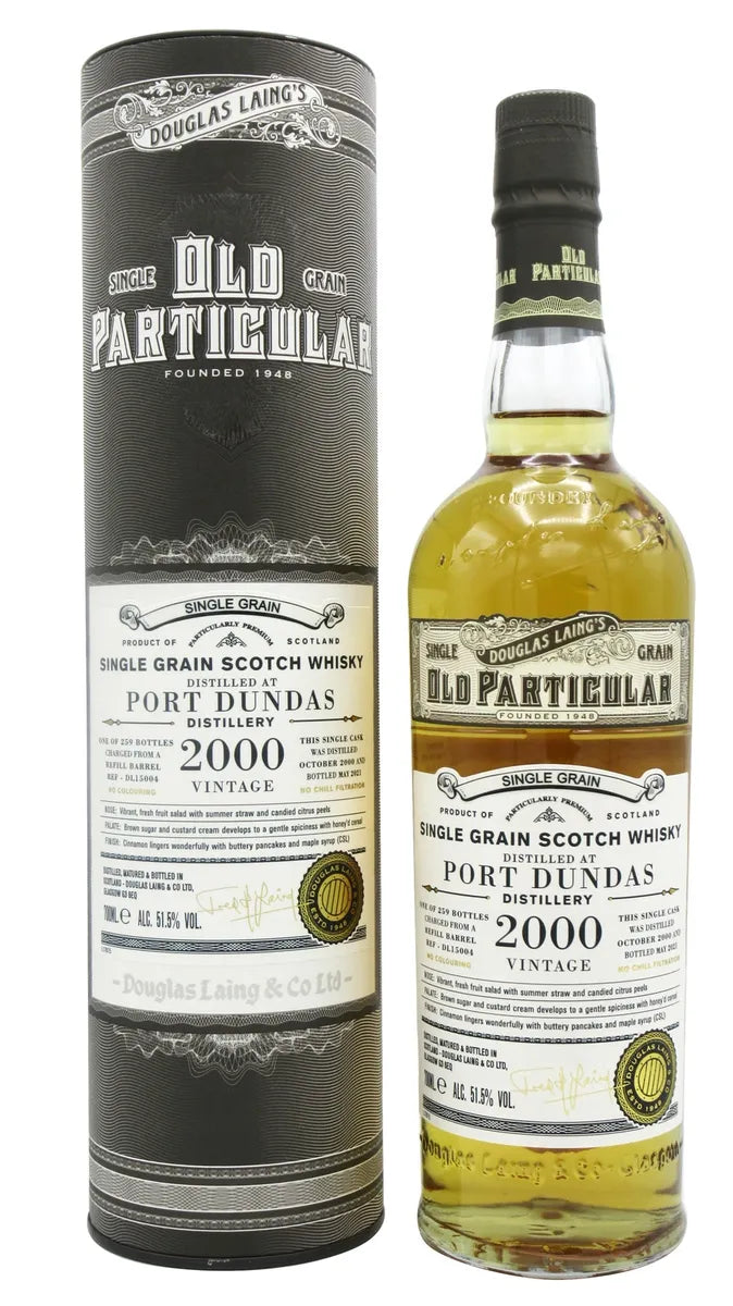 Port Dundas Old Particular Single Cask #15004 Grain 2000 20 Year Old Whisky | 700ML