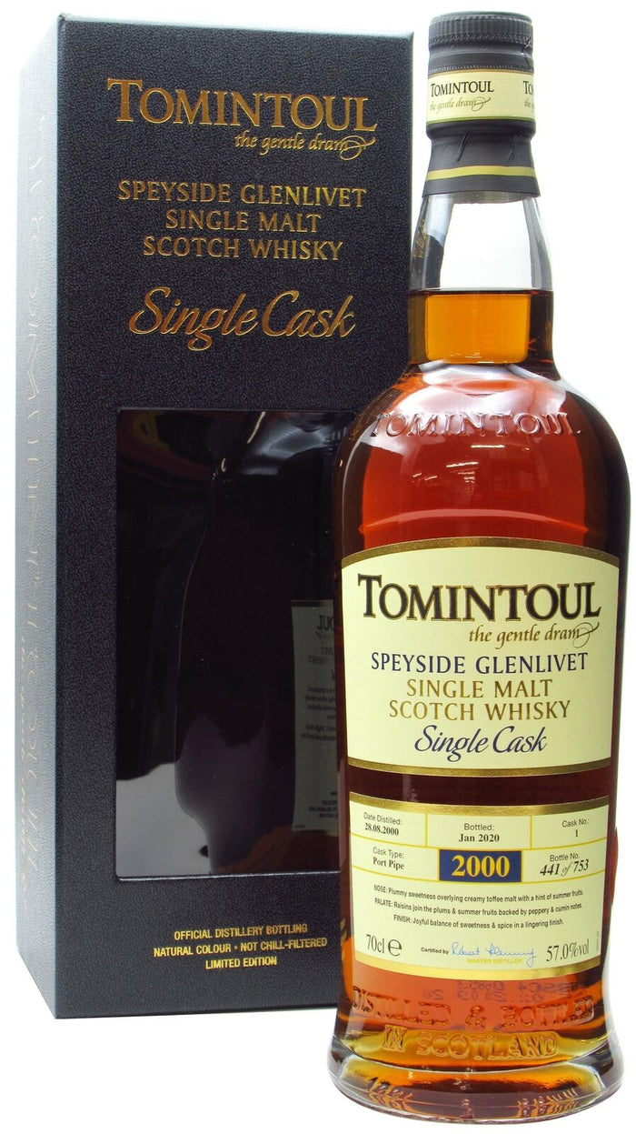 Tomintoul Single Cask #1 Port Pipe 2000 19 Year Old Whisky | 700ML