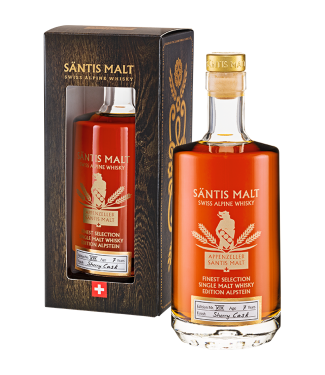 Santis Malt 7 Year Old, Edition Alpstein No. 19 Sherry Cask Finish Swiss Whisky | 500ML