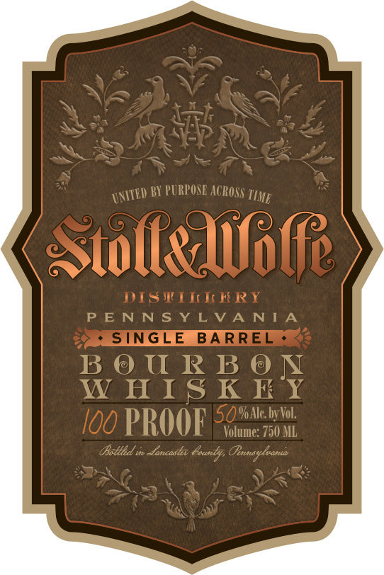 Stoll & Wolfe Pennsylvania 100 Proof Single Barrel Bourbon Whiskey