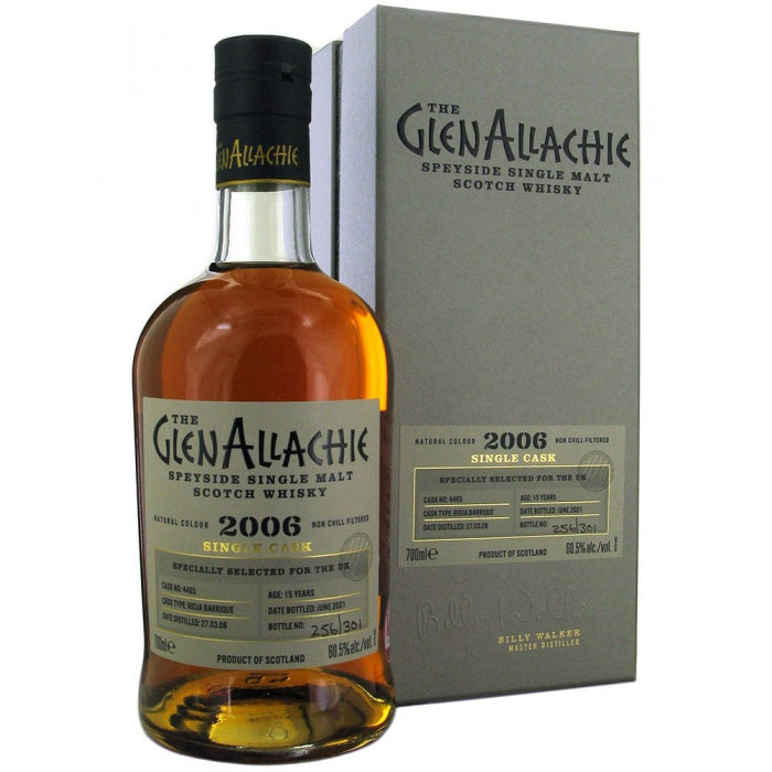 GlenAllachie Speyside Single Rioja Cask #4465 2006 15 Year Old Whisky | 700ML