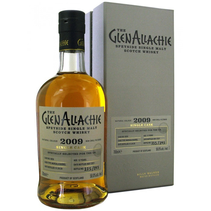 GlenAllachie Speyside Single Marsala Wine Cask #5856 2009 12 Year Old Whisky | 700ML