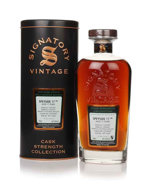 Secret Speyside 17 Year Old 2005 (cask DRU 17/A106 #28) - Cask Strength Collection (Signatory) Scotch Whisky | 700ML at CaskCartel.com