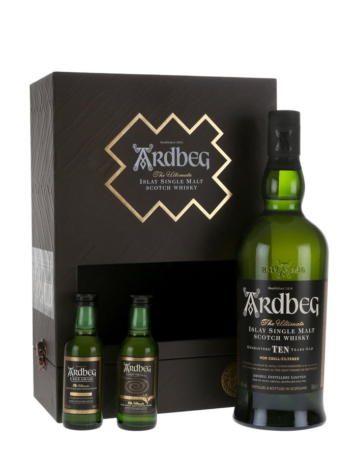 Ardbeg 10 Year Old Exploration Pack Uigedail & Corryvreckan minis Islay Single Malt Scotch Whisky