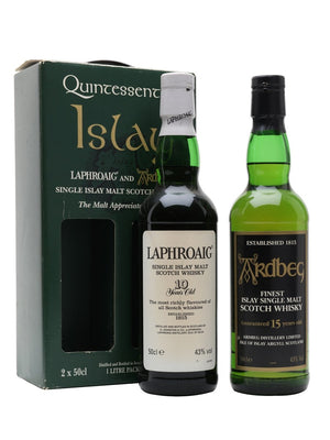 Ardbeg 15 Year Old & Laphroaig 10 Year Old Islay Single Malt Scotch Whisky | 1L at CaskCartel.com
