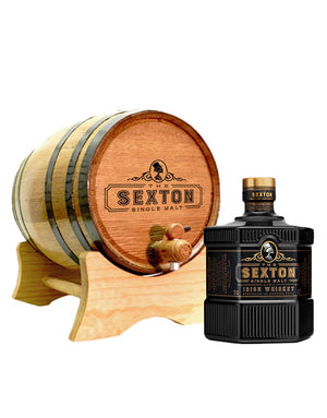 The Sexton with Branded Barrel Irish Single Malt Whiskey | 1L at CaskCartel.com