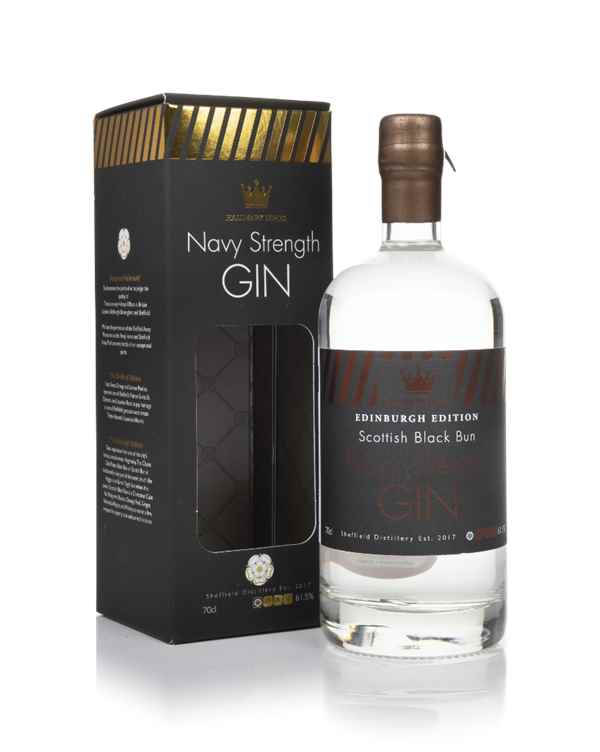 Sheffield Distillery Hallmark Navy Strength Scottish Black Bun - Edinburgh Edition Gin | 700ML