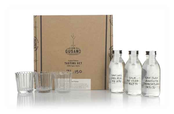 Sin Gusano Agave Spirits Set (3 x 15cl) Mexican Spirit | 450ML at CaskCartel.com