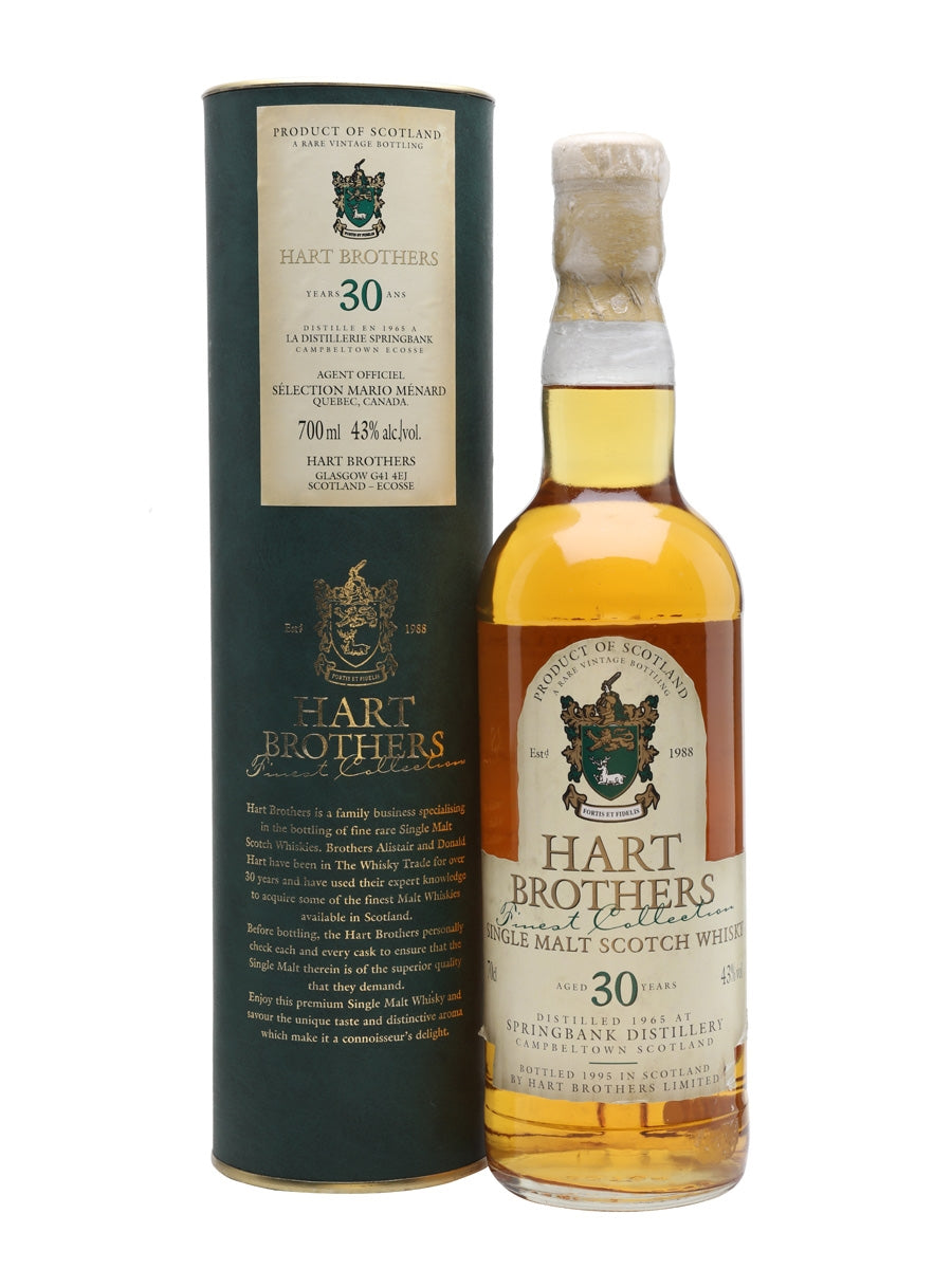 Springbank 1965 30 Year Old Hart Bros Campbeltown Single Malt Scotch Whisky | 700ML at CaskCartel.com