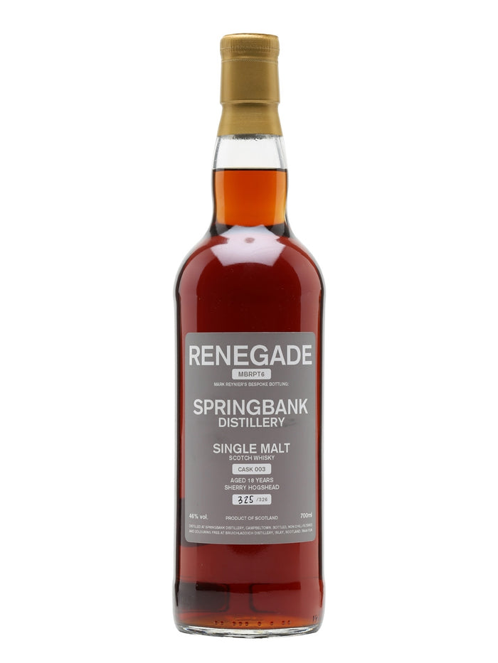 Springbank 1995 18 Year Old Sherry Cask Renegade Campbeltown Single Malt Scotch Whisky | 700ML