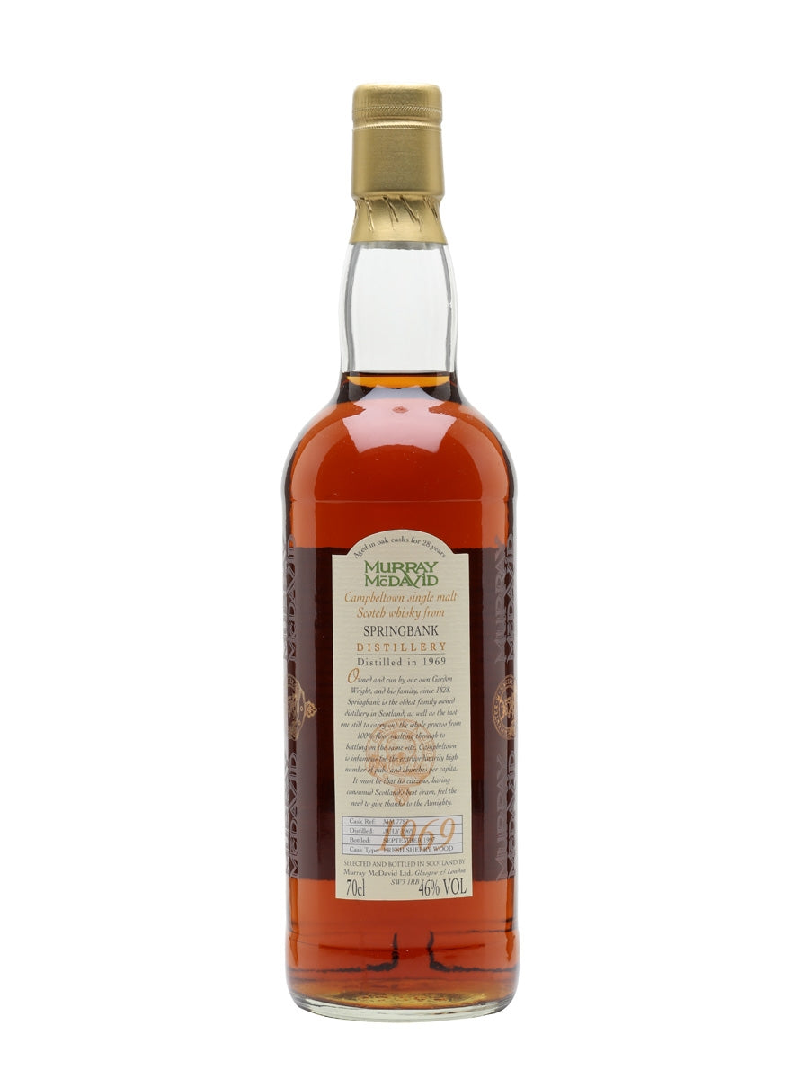 Springbank 1969 28 Year Old Sherry Cask Murray McDavid Campbeltown Single Malt Scotch Whisky | 700ML at CaskCartel.com