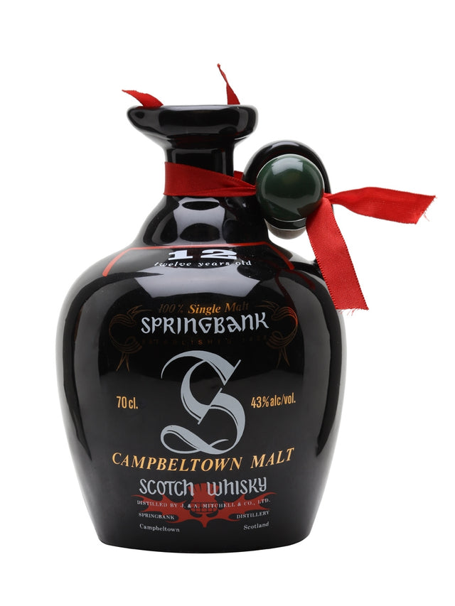 Springbank 12 Year OldBot.1990s Ceramic Decanter Campbeltown Single Malt Scotch Whisky | 700ML at CaskCartel.com