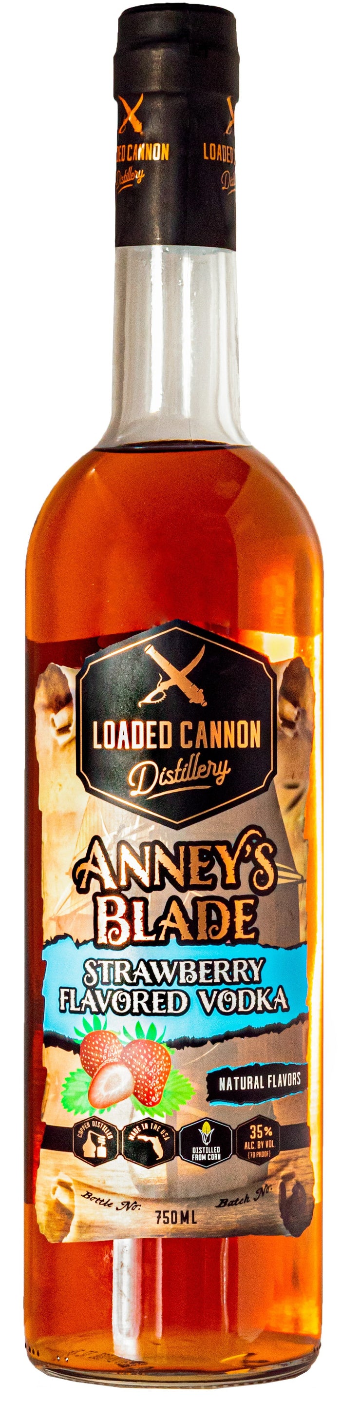 Loaded Cannon Distillery | Anney's Blade Strawberry Flavored Vodka