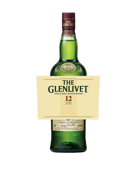 The Glenlivet 12 Year Old with Custom Label Scotch Whisky - CaskCartel.com