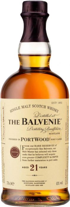 The Balvenie PortWood Finish 21 Year Old Single Malt Scotch Whisky