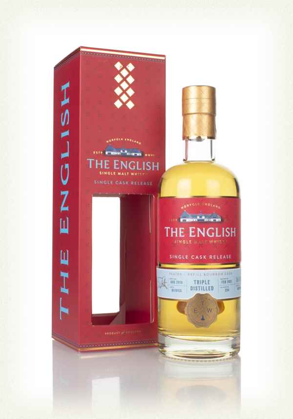 The English Single Cask Release - Triple Distilled Peated Single Malt Whiskey | 700ML at CaskCartel.com