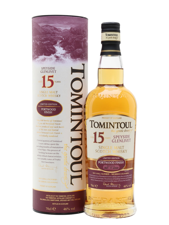 Tomintoul 15 Year Old Portwood Finish Batch 2 Speyside Single Malt Scotch Whisky | 700ML