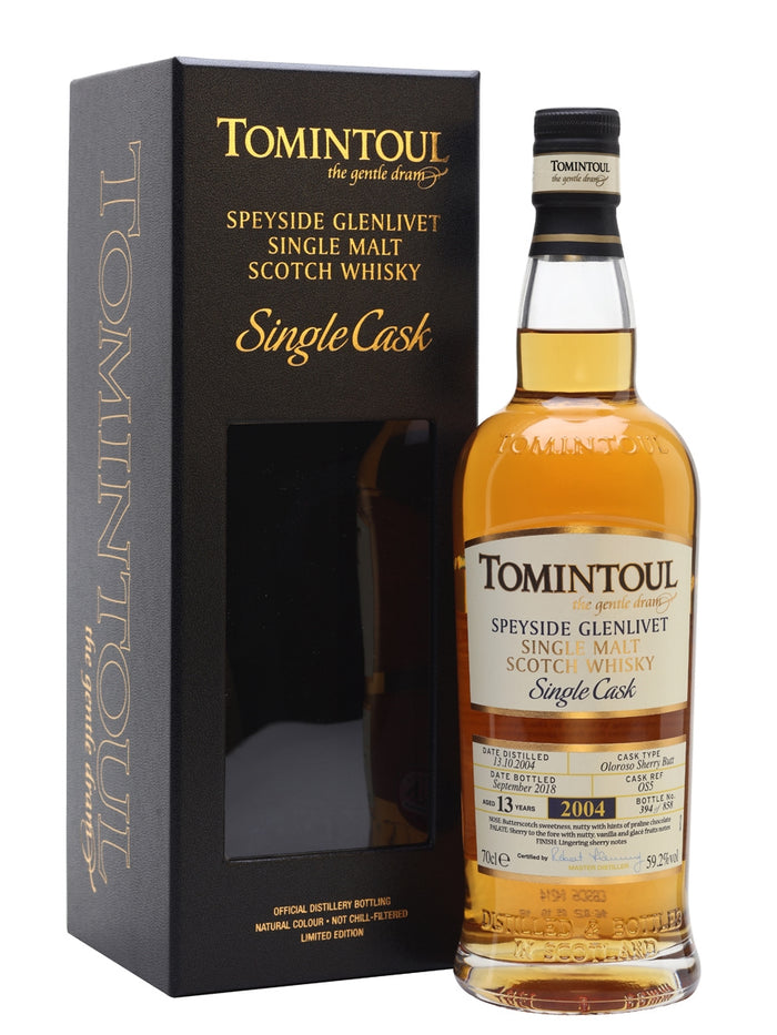 Tomintoul 2004 13 Year Old Sherry Cask Speyside Single Malt Scotch Whisky | 700ML