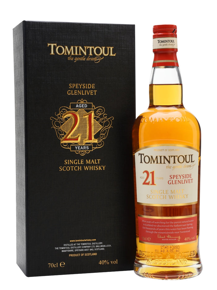 Tomintoul 21 Year Old Speyside Single Malt Scotch Whisky | 700ML