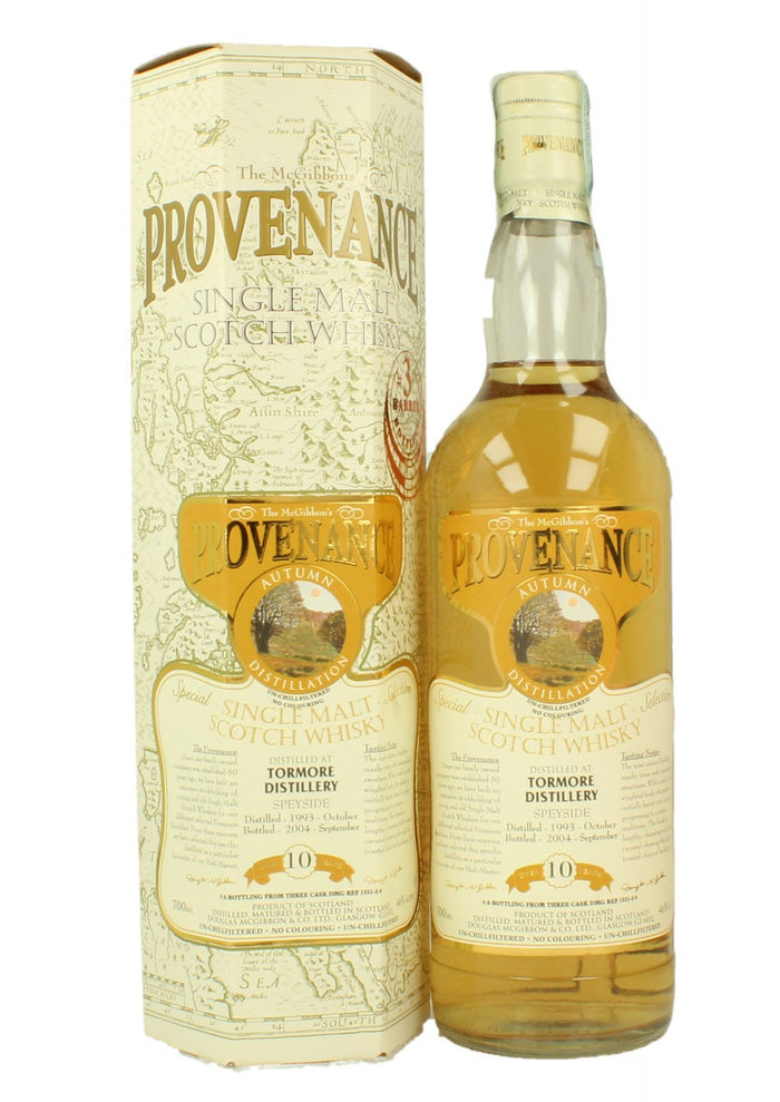 Tormore 10 Year Old (D.1993, B.2004) Provenance Scotch Whisky | 700ML