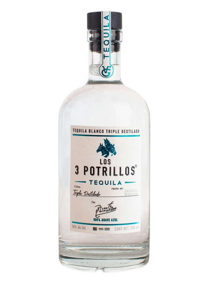 Los 3 Potrillos Blanco De Vicente Fernandez Tequila