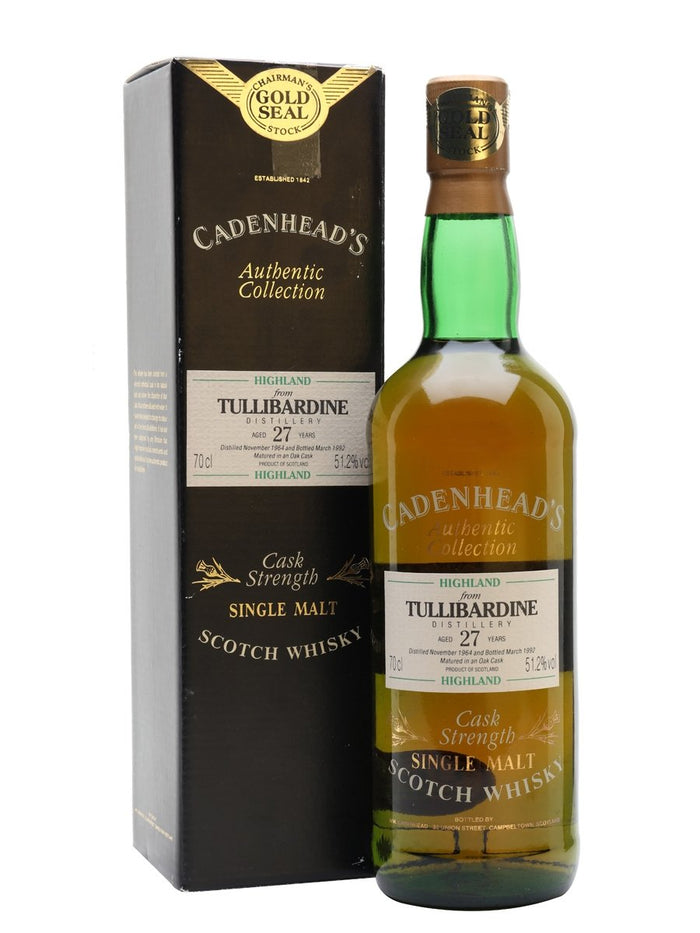 Tullibardine 1964 27 Year Old Cadenhead's Highland Single Malt Scotch Whisky | 700ML