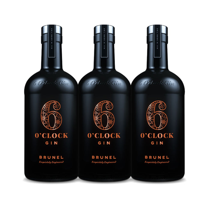 6 O'Clock Brunel Edition Gin (3) Bottle Bundle