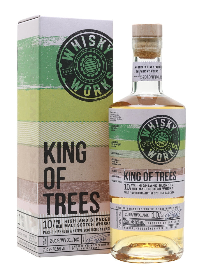 King of Trees Highland 10 Year Old Whisky Works Highland Blended Malt Scotch Whisky
