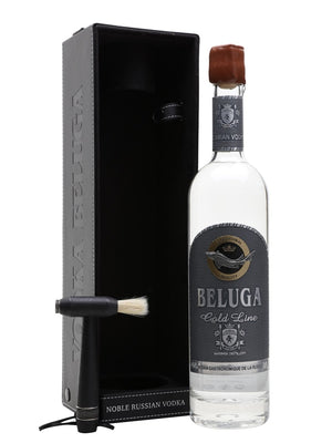 Beluga Gold Line Noble Leather Box with Hammer Vodka - CaskCartel.com