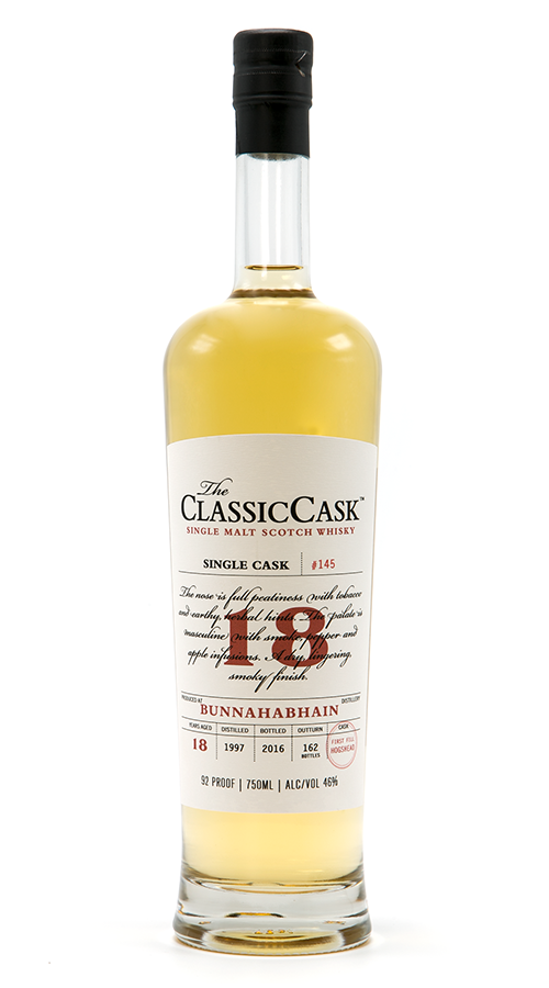 The Classic Cask 18 Year Old Bunnahabhain Single Malt Whiskey
