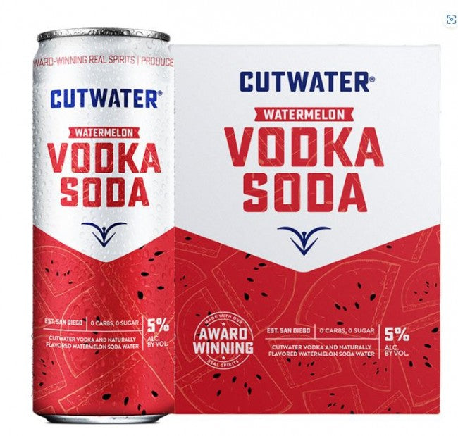 Cutwater Spirits Watermelon Vodka Soda Cocktail | 4x355ML