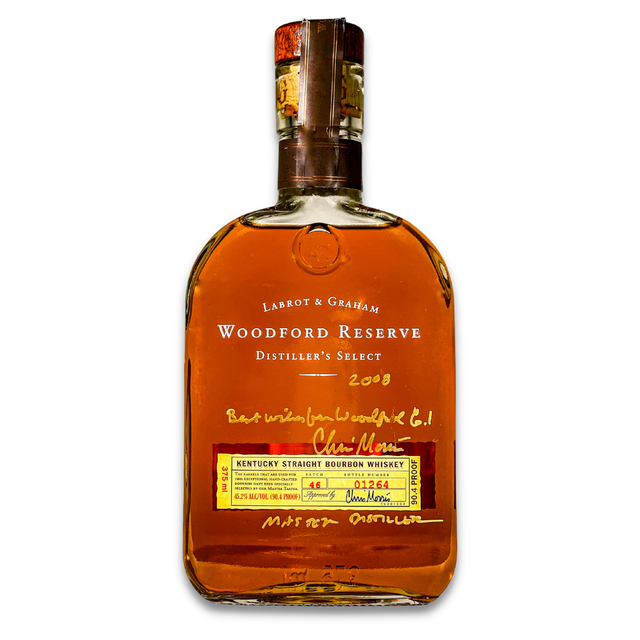 Woodford Reserve Distillers Select Bourbon Whiskey | 375ml | 2008 Edition | Signed By Master Distiller Chris Morris at CaskCartel.com